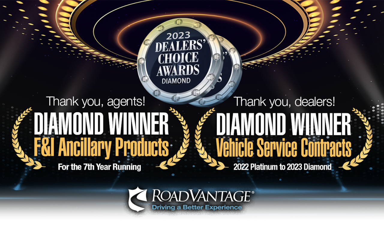 2023 Winner of Diamond Awards for F&I Products and Vehicle Service