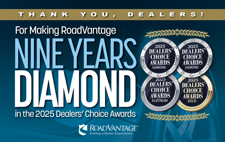 RoadVantage Wins Four Top Awards in the 2025 Dealers’ Choice Awards, including a Ninth Consecutive Win for F&I Ancillary Products and a Third for Vehicle Service Contracts